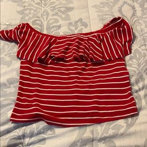 Red youth in revolt crop top